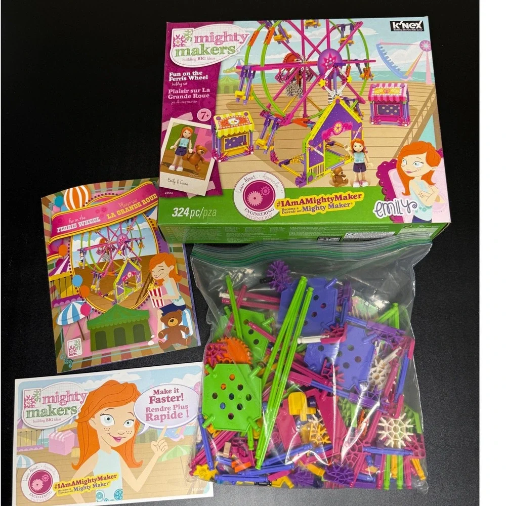 KNEX Mighty Makers Fun on the Ferris Wheel Building Set 43534 324pc Emily J11